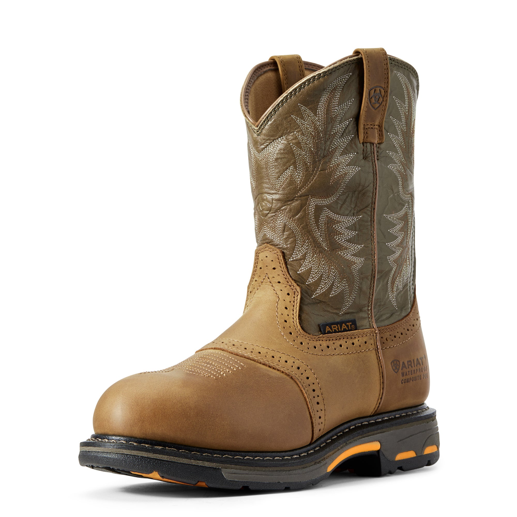 WORKHOG COMPOSITE-TOE EH WP - AGED BARK / ARMY GRN