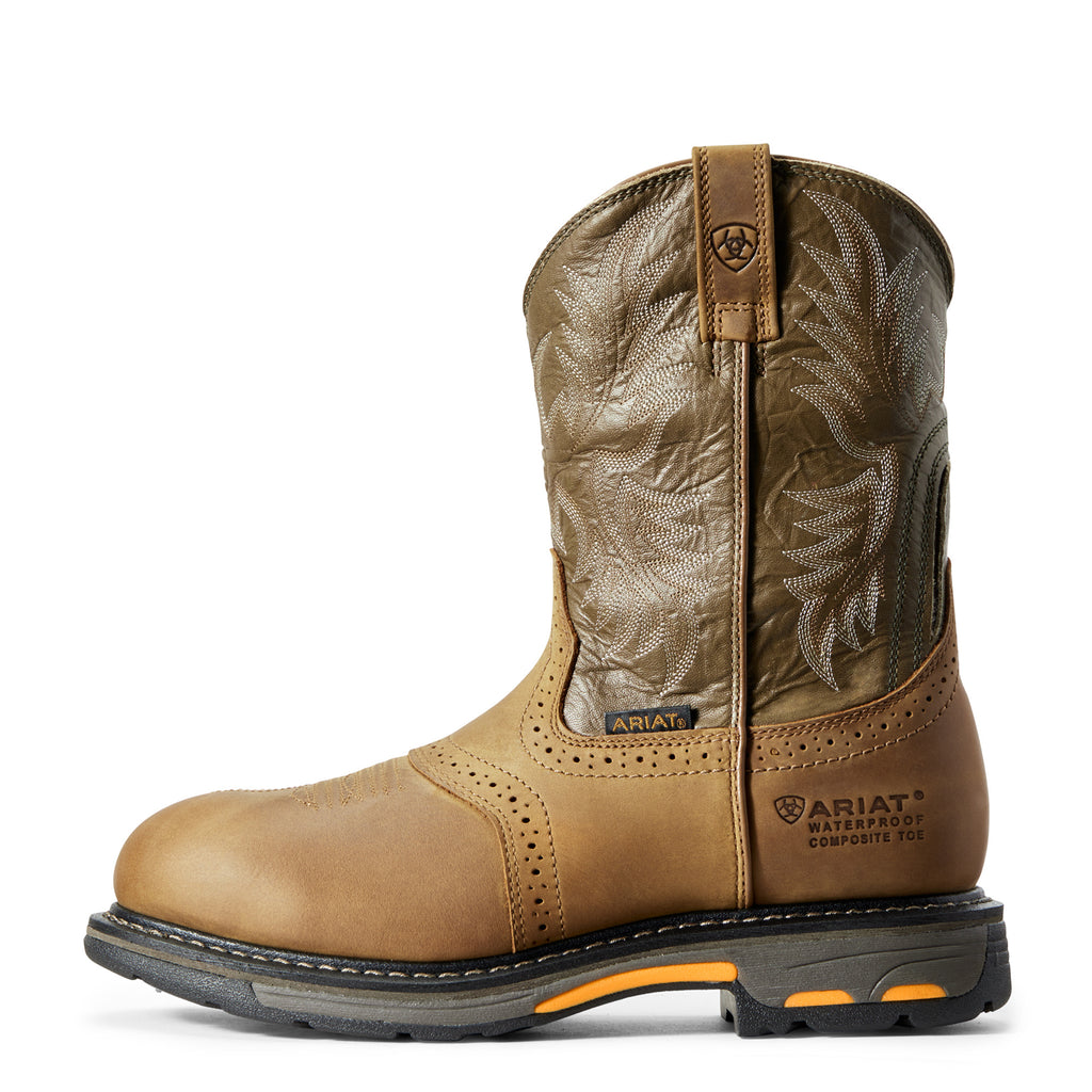 WORKHOG COMPOSITE-TOE EH WP - AGED BARK / ARMY GRN