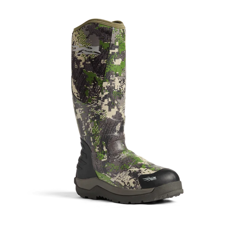Camouflage boot on a white background