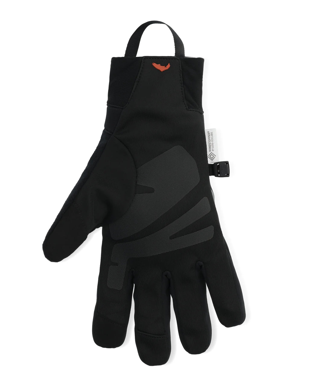 Black glove with gray accents on a white background