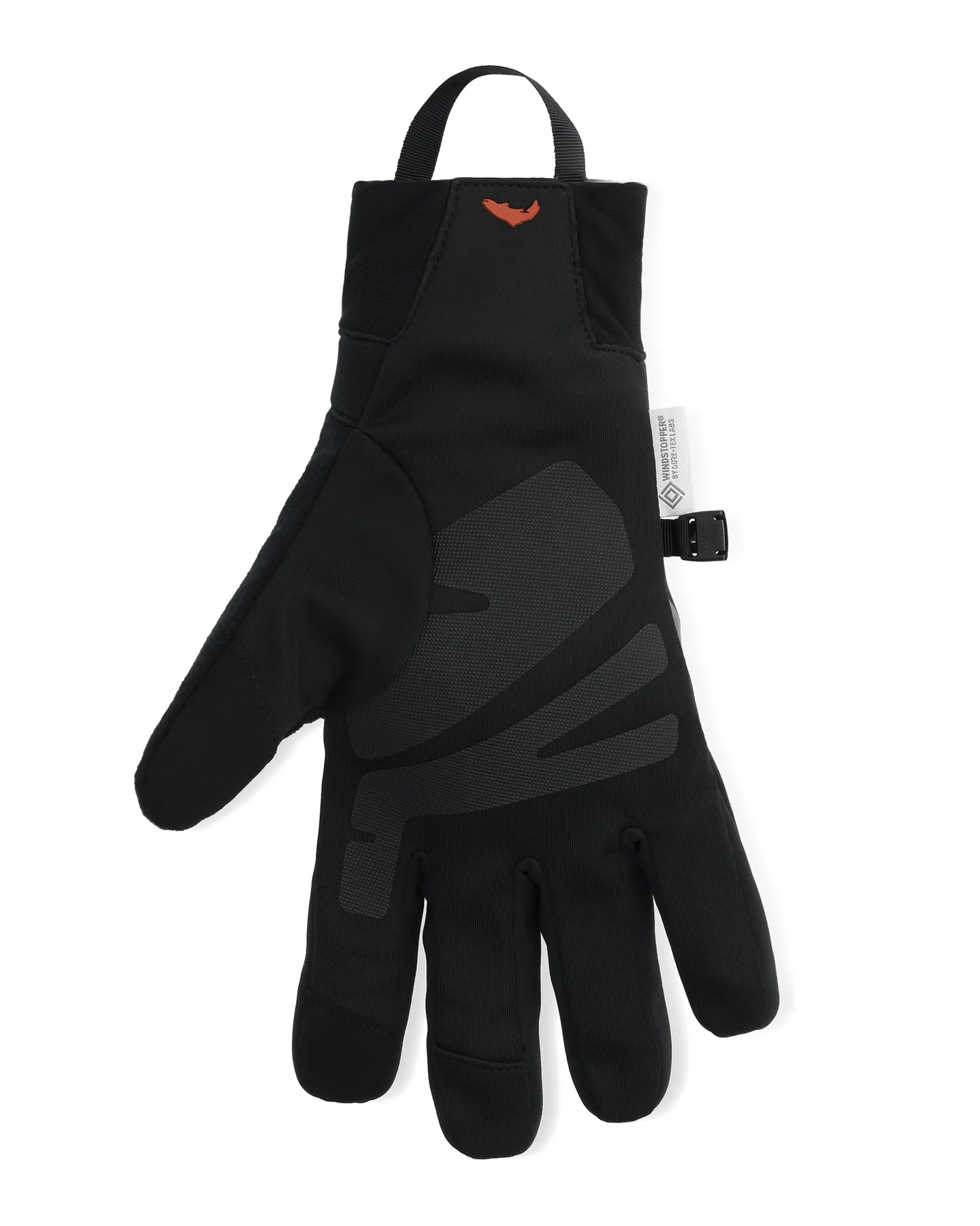 Black glove with gray accents on a white background
