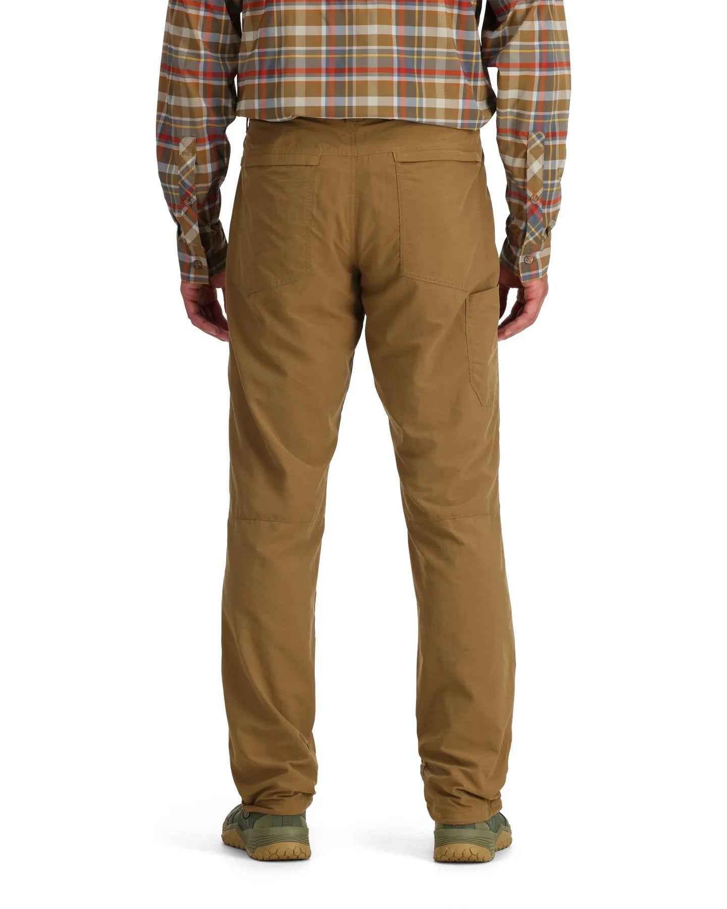 man wearing brown pants on a white background