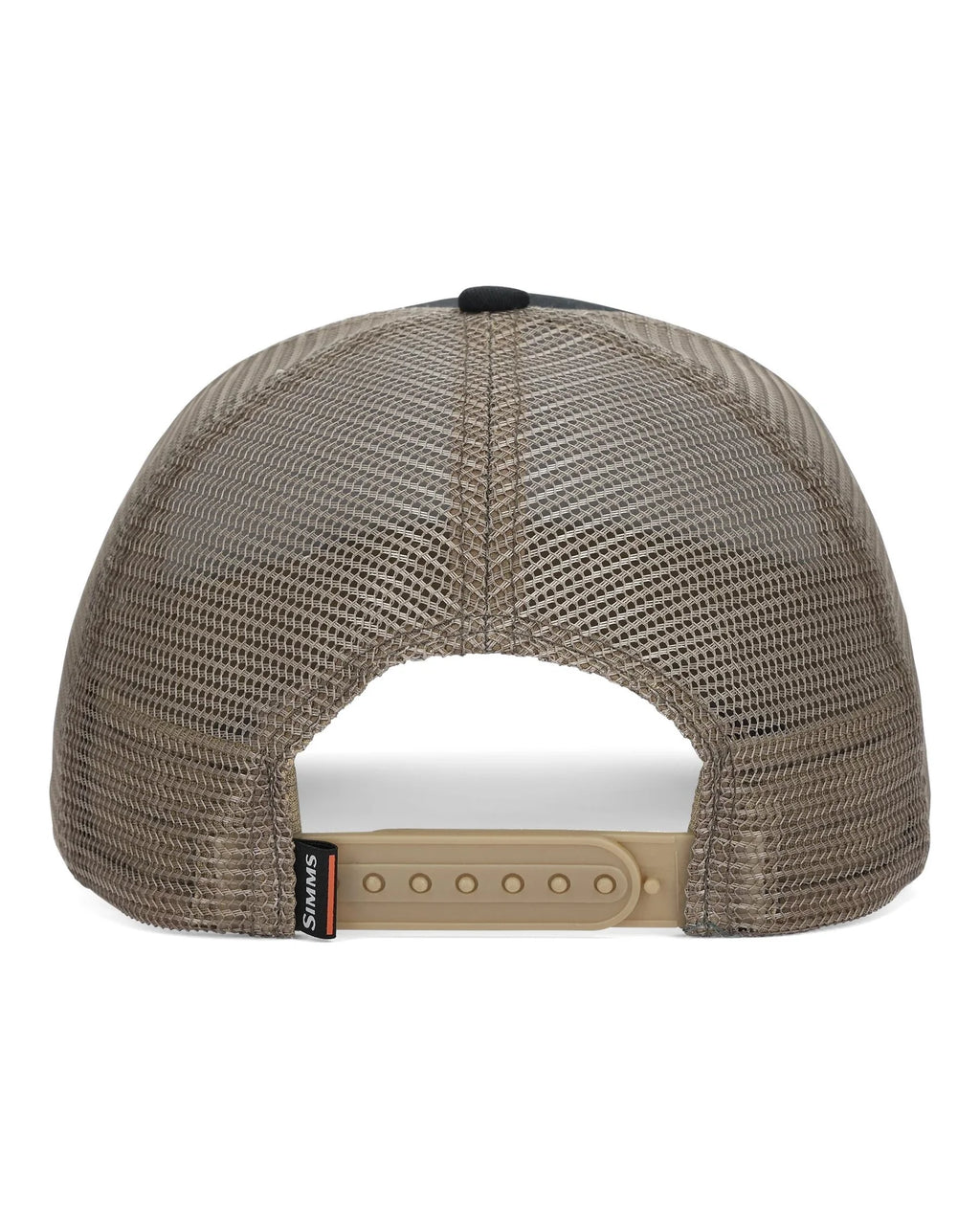 Brown mesh cap with a visible brand logo on a white background