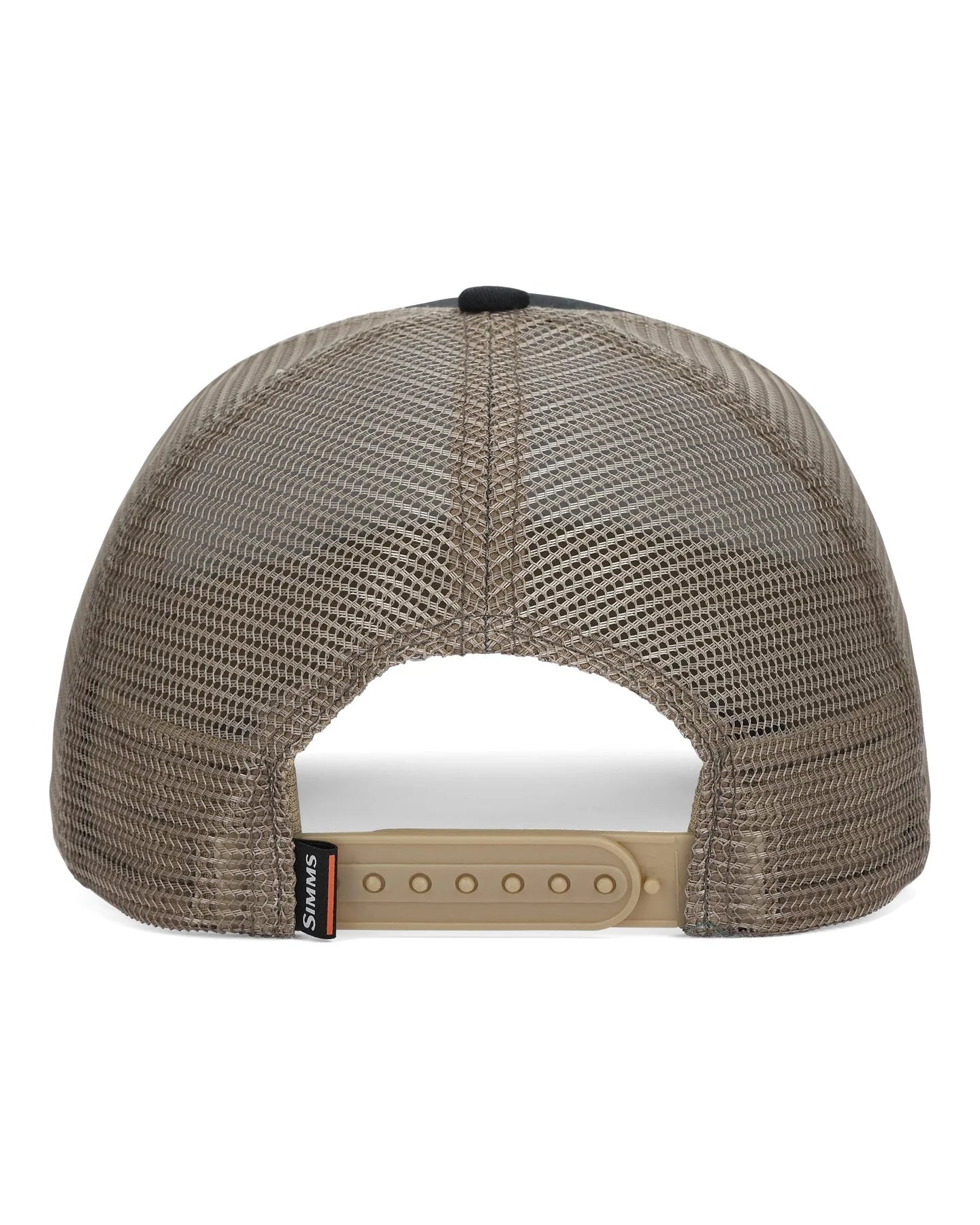 Brown mesh cap with a visible brand logo on a white background