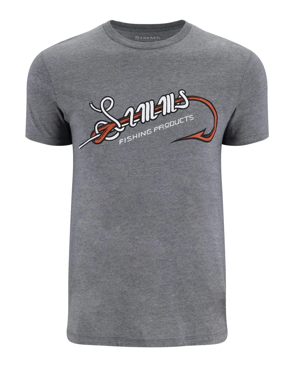 Gray t-shirt with a logo and text on a white background