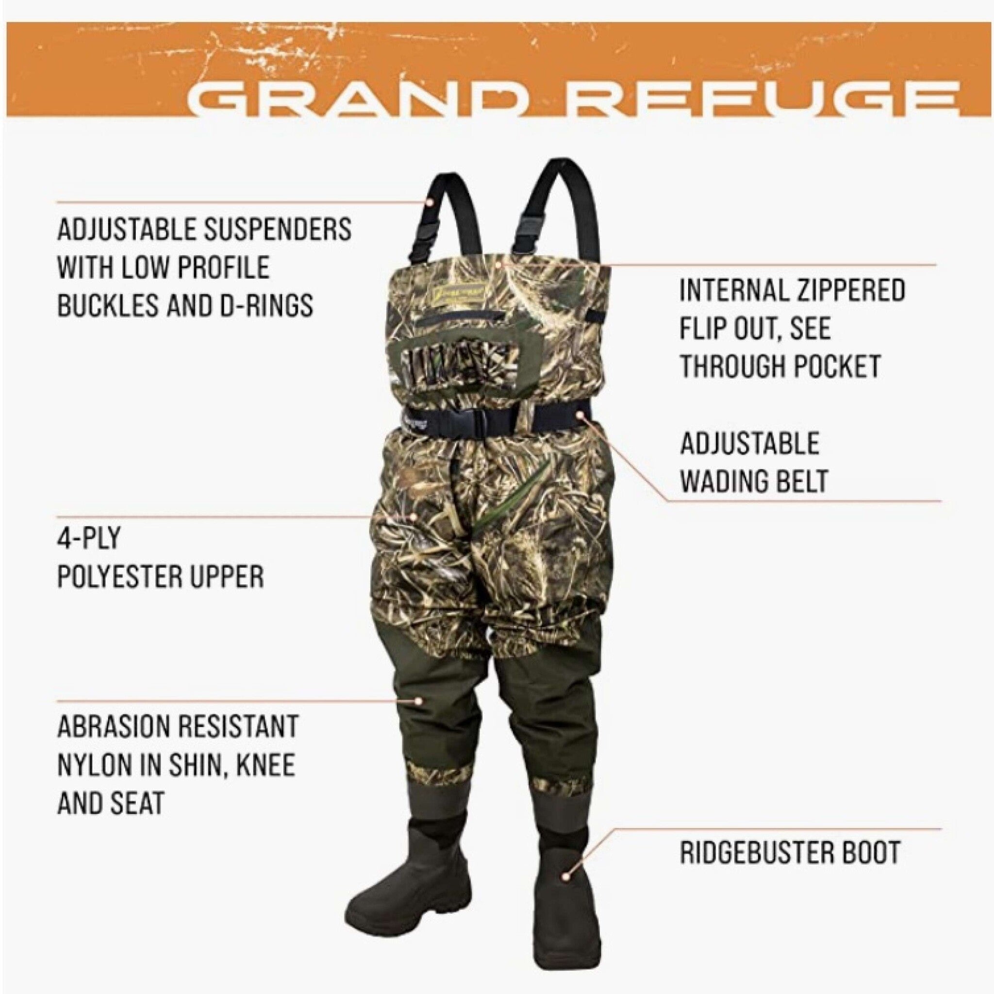 MEN'S GRAND REFUGE® 3.0 BF WADER - REALTREE MAX7