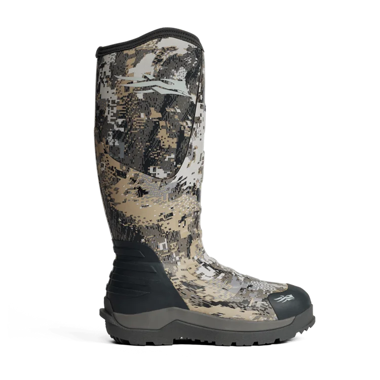 Camouflage boot on a white background