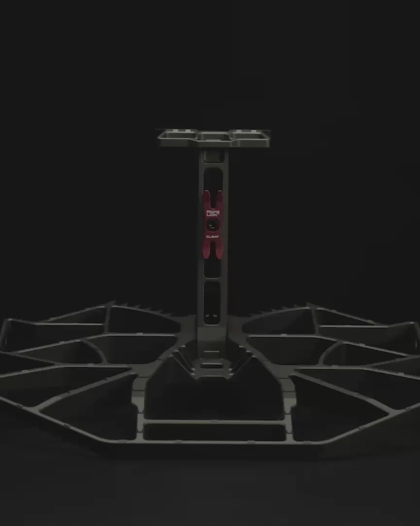 saddle hunting platform on a grey background