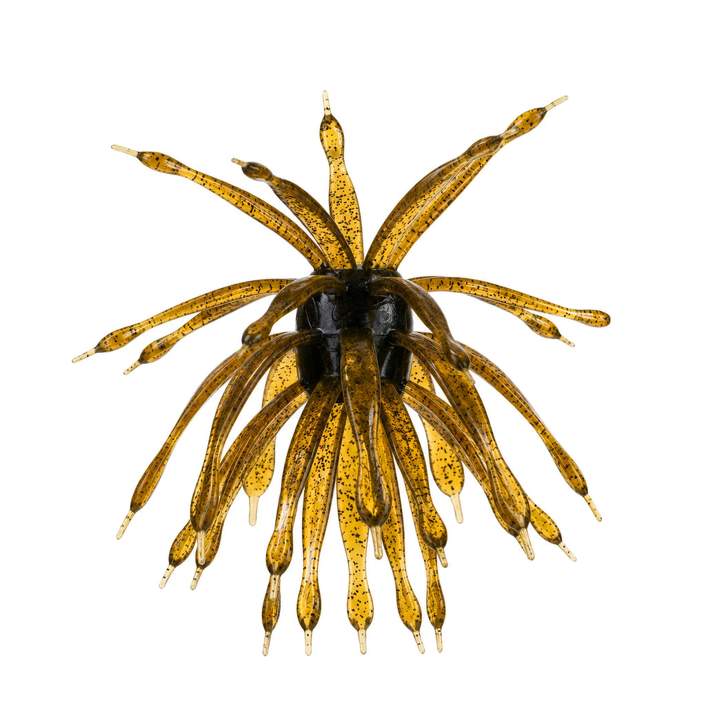 Fishing lure with a spider-like design on a white background