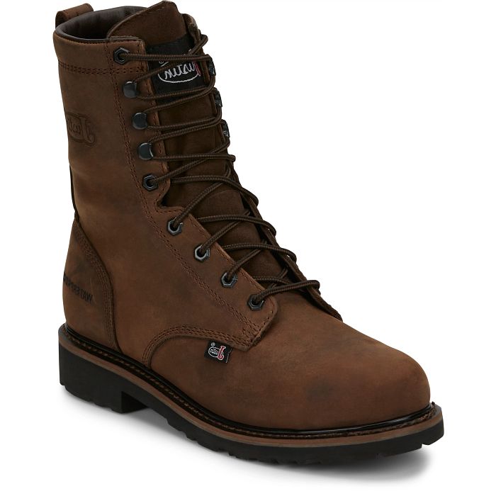 Justin Drywall 8" Waterproof Steel Toe Work Boot