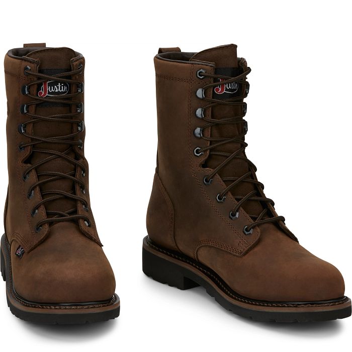Justin Drywall 8" Waterproof Steel Toe Work Boot
