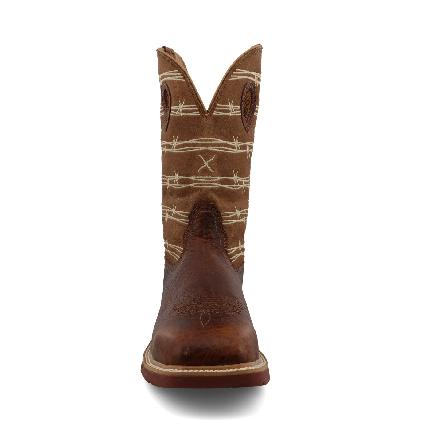 Twisted X 12" Men's Western Work Boot Rustic Brown & Lion Tan