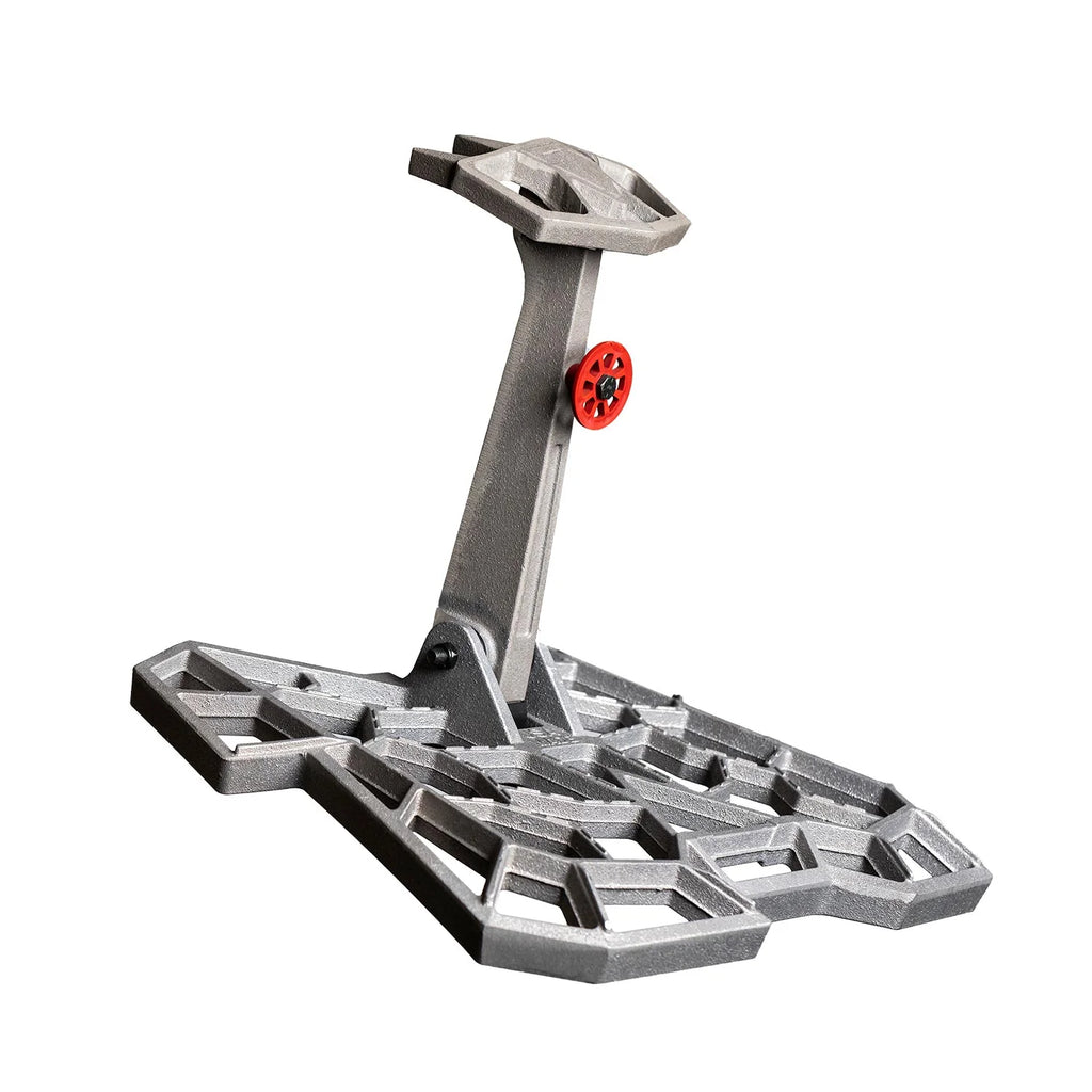 grey saddle hunting platform on a white background