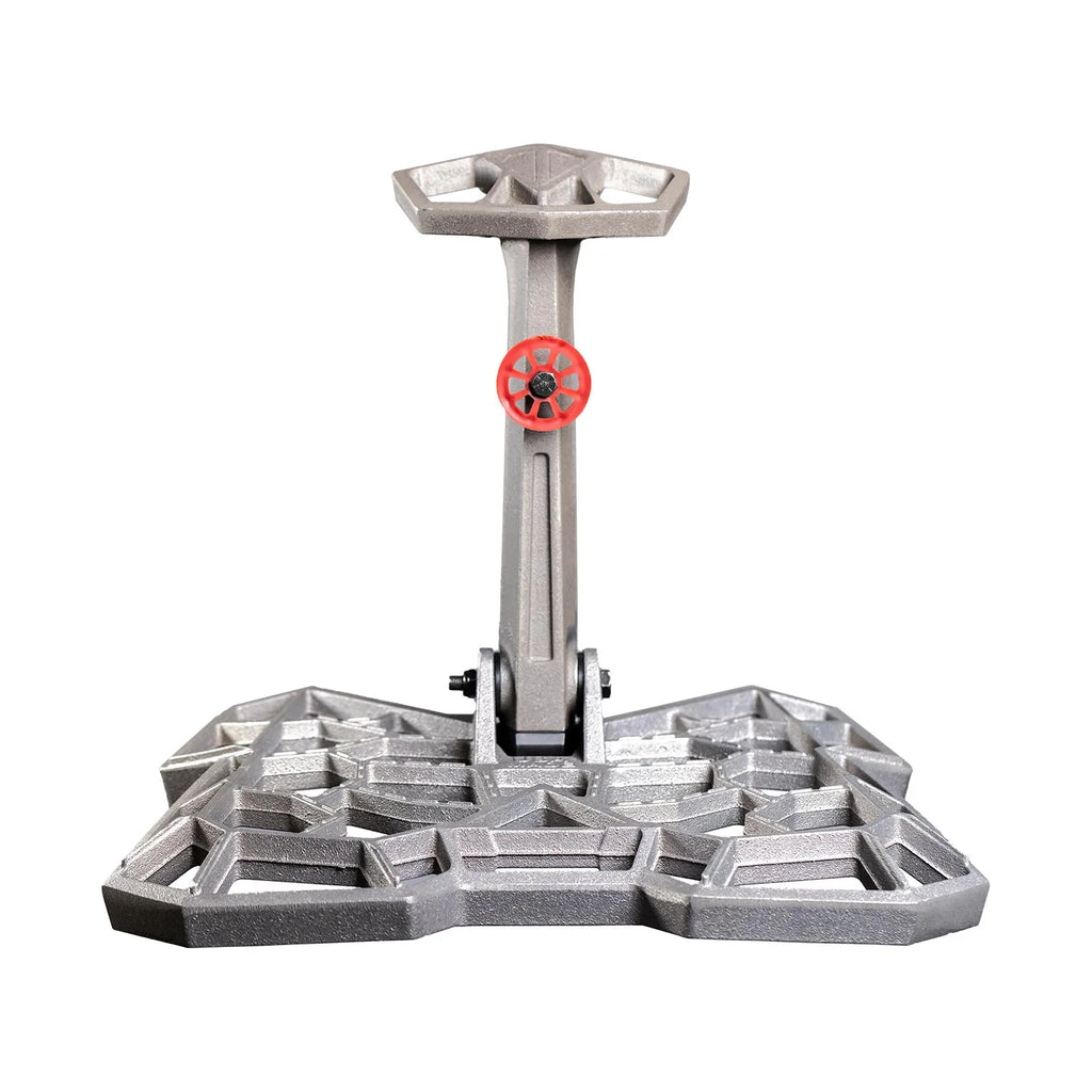 grey saddle hunting platform on a white background