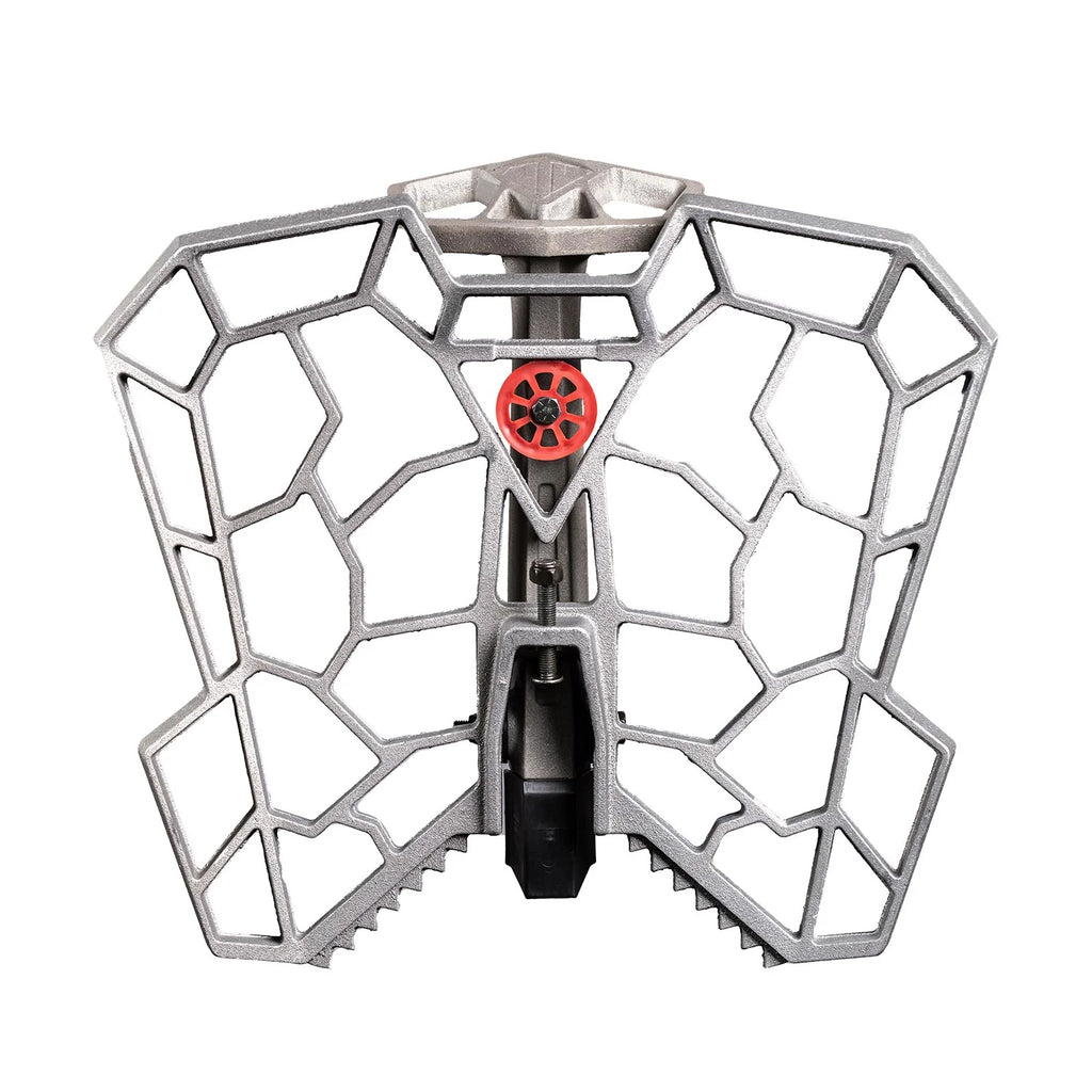 grey saddle hunting platform on a white background