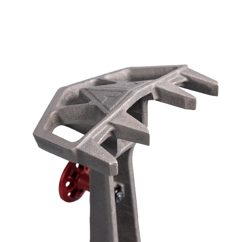 close up a brand logo on top of saddle hunting platform