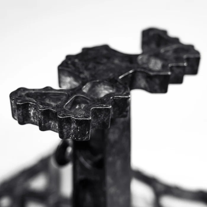 Carbon saddle hunting platform on a white background