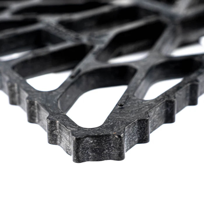 Close up of carbon saddle hunting platform on a white background