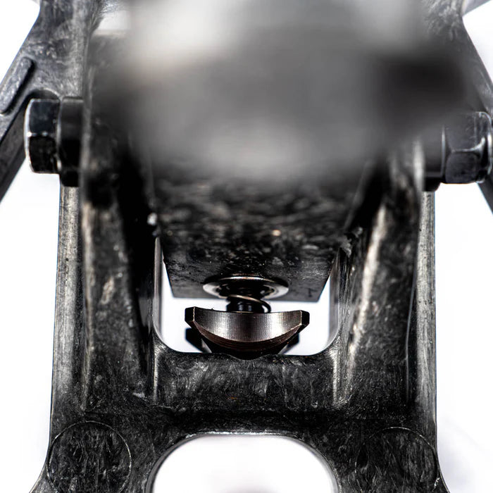 Carbon saddle hunting platform on a white background