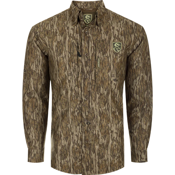 MST MICROFLEECE SOFTSHELL SHIRT - MOSSY OAK BOTTOMLAND