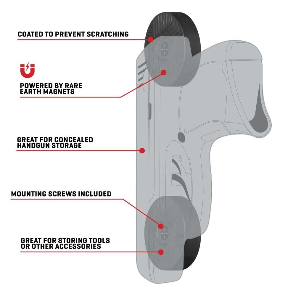 2-PIECE DISC GUN & TOOL MAGNET SET