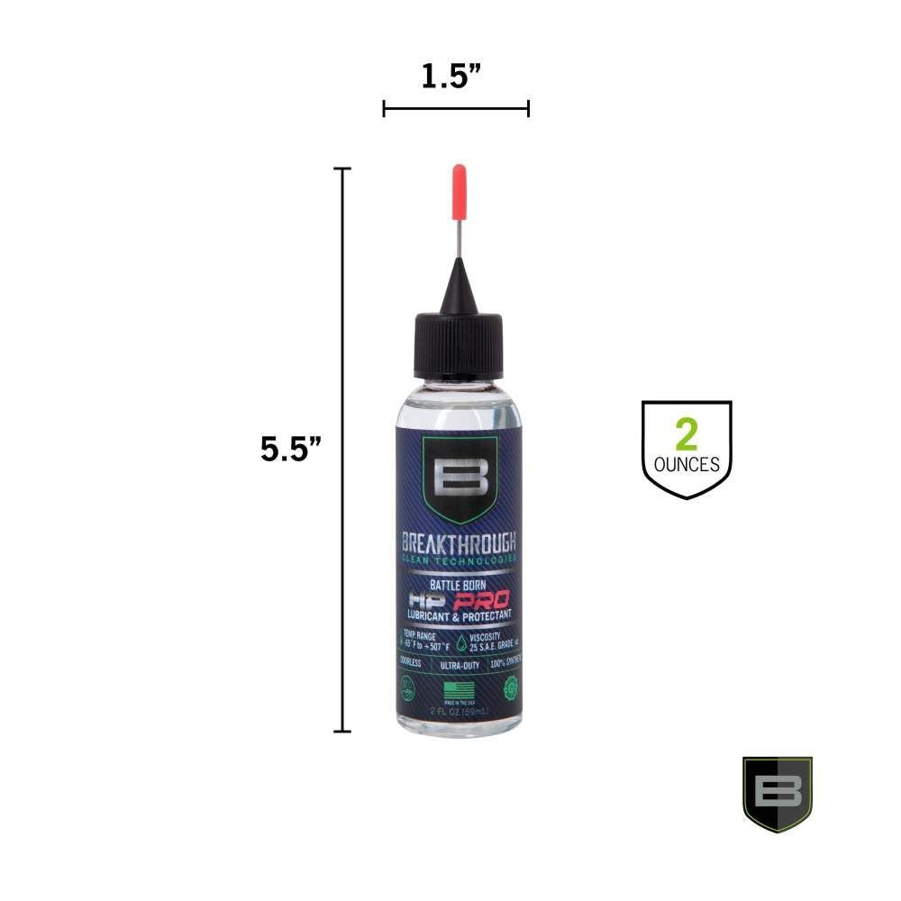 BATTLE BORN HP PRO LUBRICANT & PROTECTANT, 2 OZ BOTTLE W/ NEEDLE TIP APPLICATOR, CLEAR