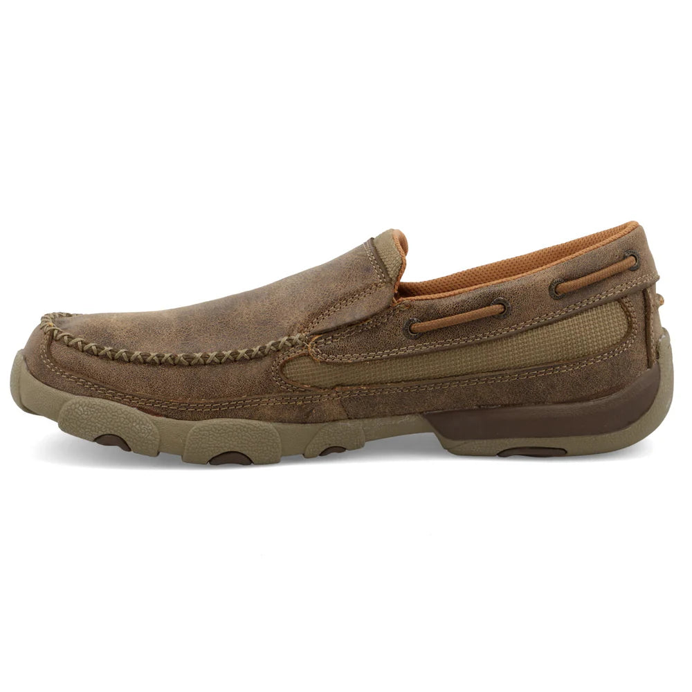 Twisted X Men's Cell Stretch Slip-On Driving Moc - Bomber