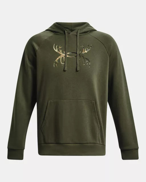 RIVAL FLEECE ANTLER HOODIE - MARINE OD GREEN