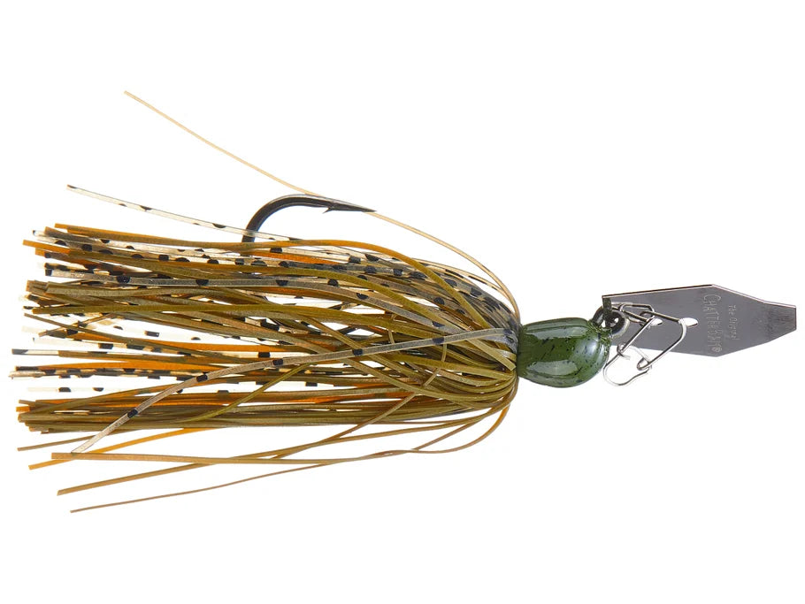 Fishing lure with a detailed hook and shad body on a white background