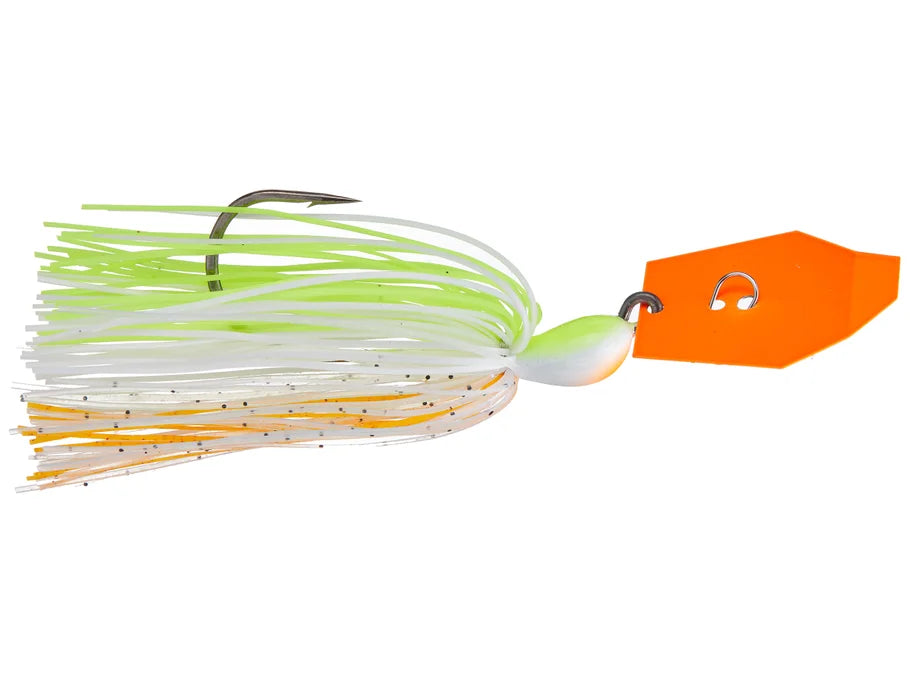 Fishing lure with a hook on a white background