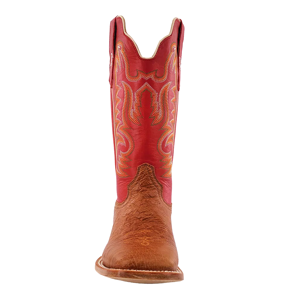 COGNAC SMOOTH OSTRICH EXOTIC WESTERN BOOTS