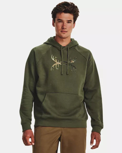 RIVAL FLEECE ANTLER HOODIE - MARINE OD GREEN