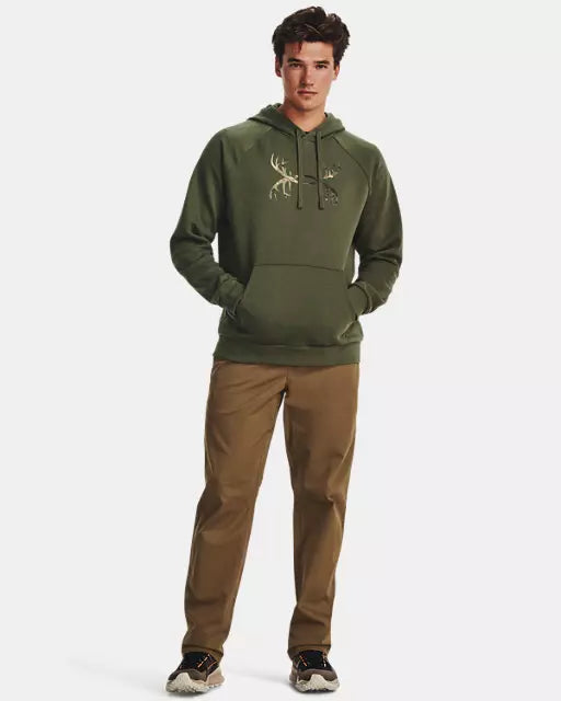 RIVAL FLEECE ANTLER HOODIE - MARINE OD GREEN